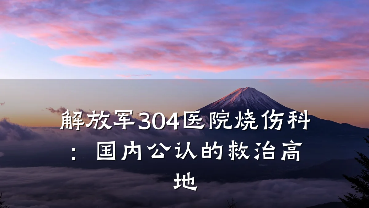 解放军304医院烧伤科：国内公认的救治高地