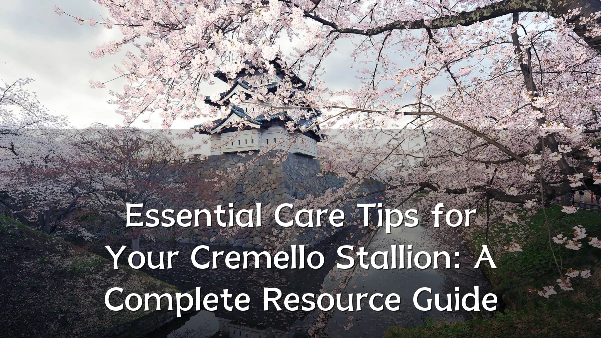 Essential Care Tips for Your Cremello Stallion: A Complete Resource Guide