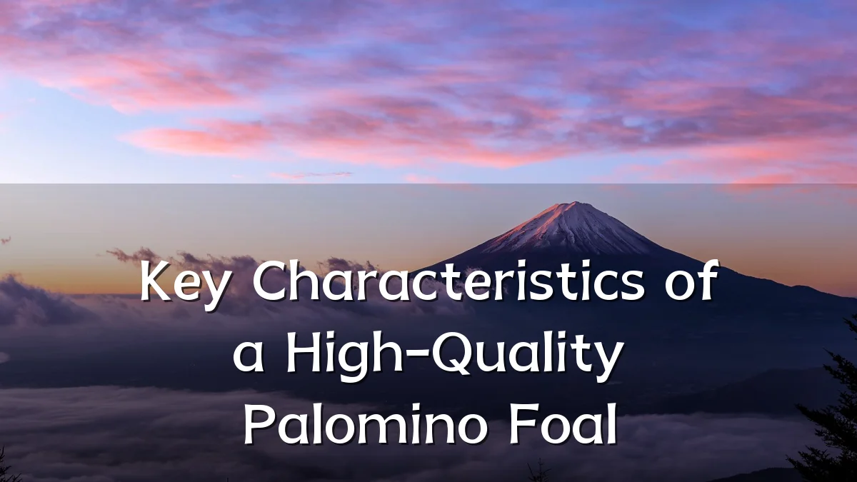 Key Characteristics of a High-Quality Palomino Foal