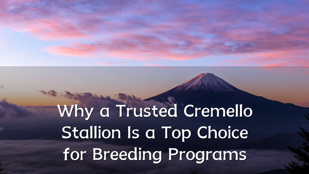 Why a Trusted Cremello Stallion Is a Top Choice for Breeding Programs