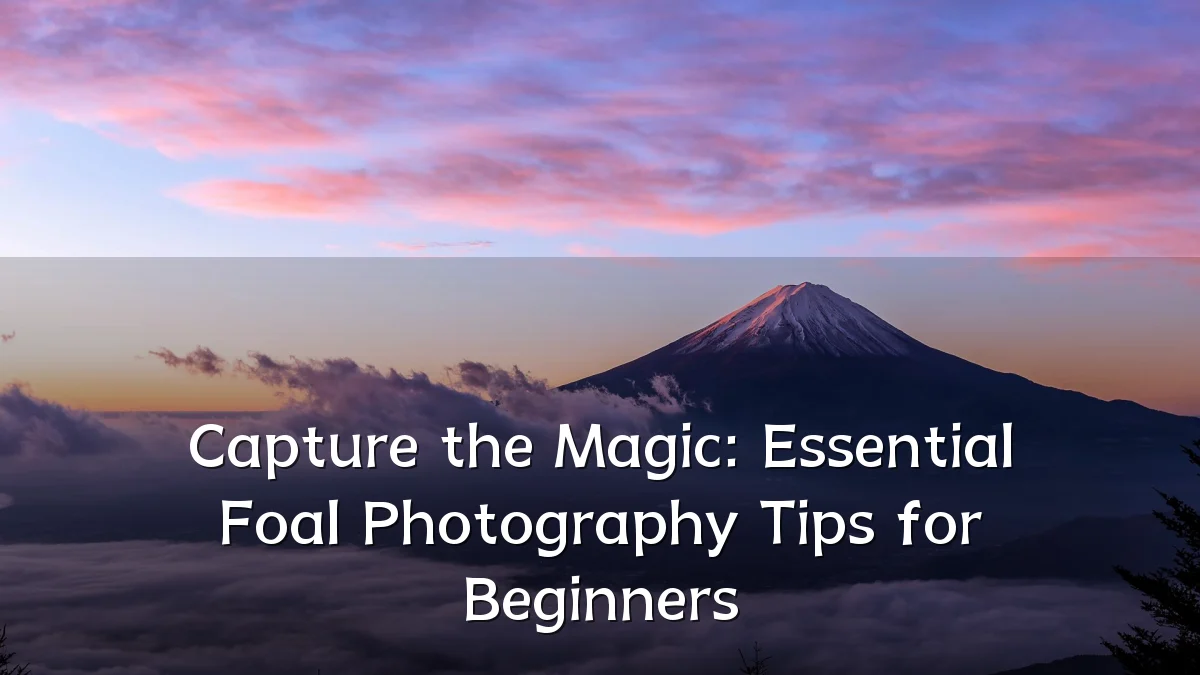 Capture the Magic: Essential Foal Photography Tips for Beginners