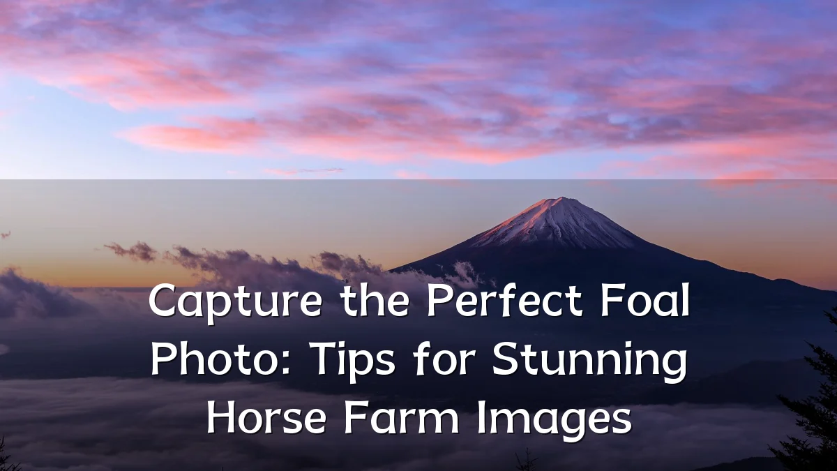 Capture the Perfect Foal Photo: Tips for Stunning Horse Farm Images