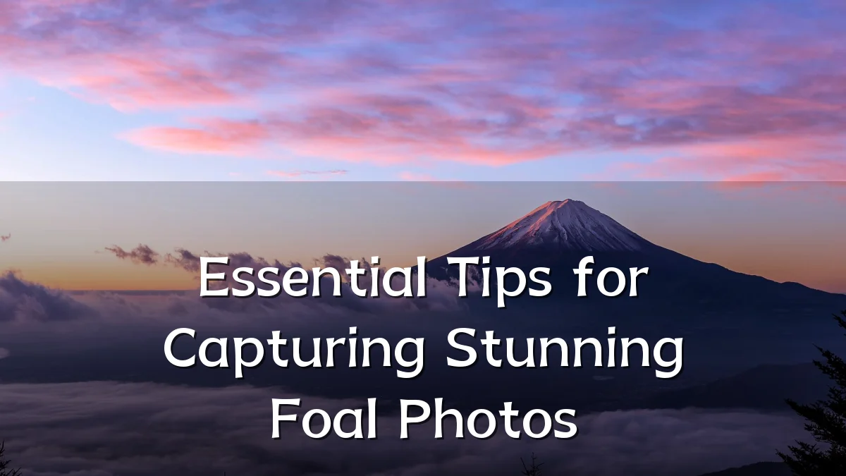 Essential Tips for Capturing Stunning Foal Photos