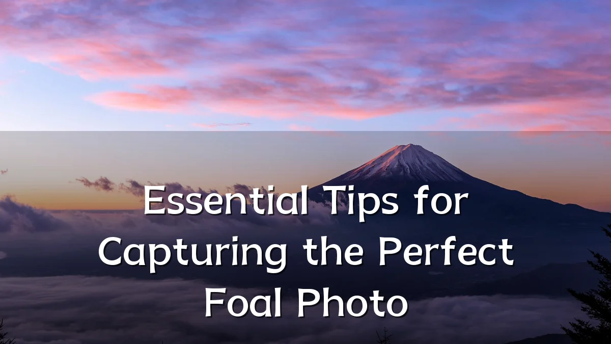 Essential Tips for Capturing the Perfect Foal Photo