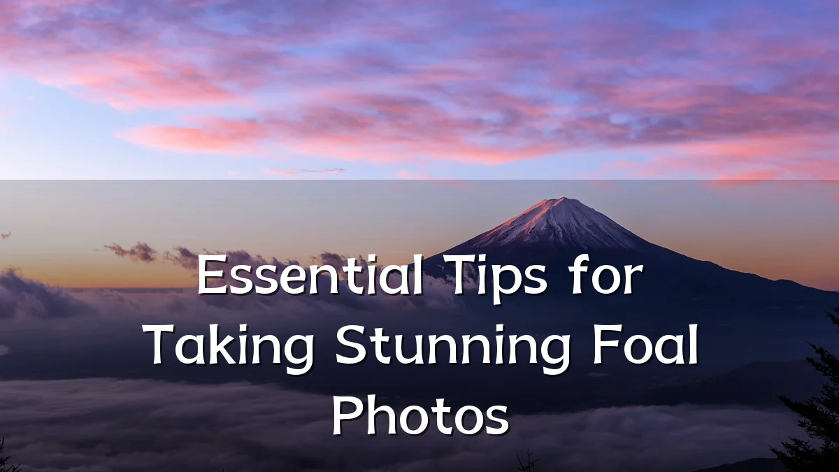 Essential Tips for Taking Stunning Foal Photos