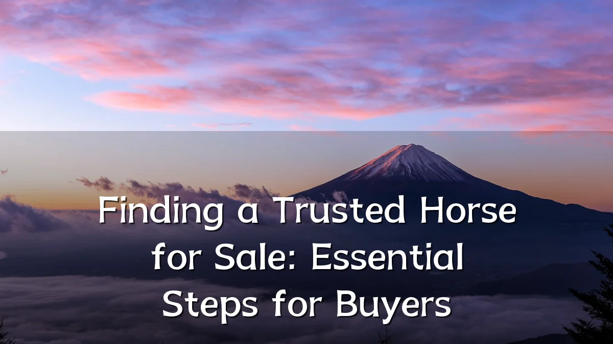 Finding a Trusted Horse for Sale: Essential Steps for Buyers