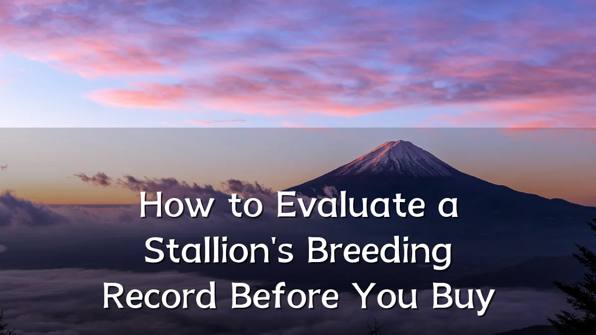 How to Evaluate a Stallion's Breeding Record Before You Buy