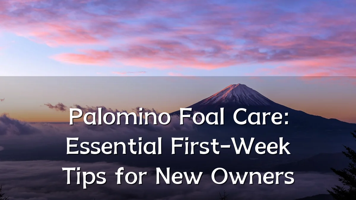 Palomino Foal Care: Essential First-Week Tips for New Owners