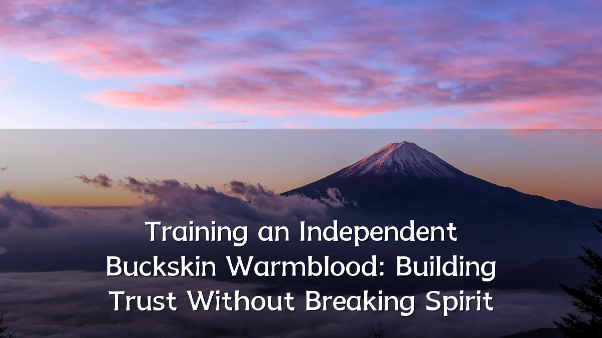 Training an Independent Buckskin Warmblood: Building Trust Without Breaking Spirit